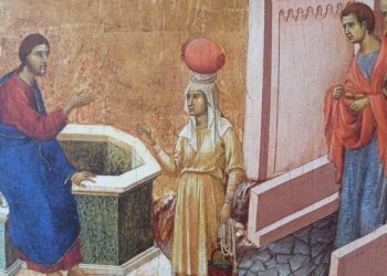 Duccio de Buoninsegna, "Crist i la samaritana". Siena, 1310