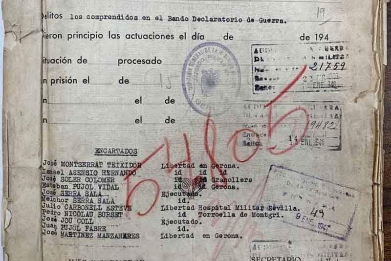 Torroellencs condemnats a mort (1939-1943)